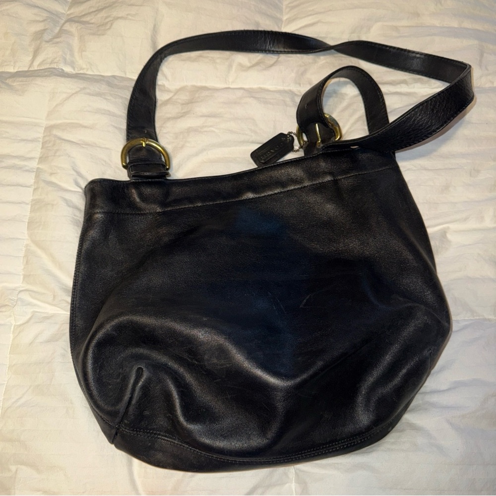 COACH SOHO WAVERLY LAFAYETTE Vintage Black Leather Lg Purse Tote, No J4D-4133 - Picture 9 of 14